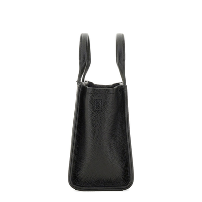 The Small Tote Bag Grainy Leather Bag in Black
