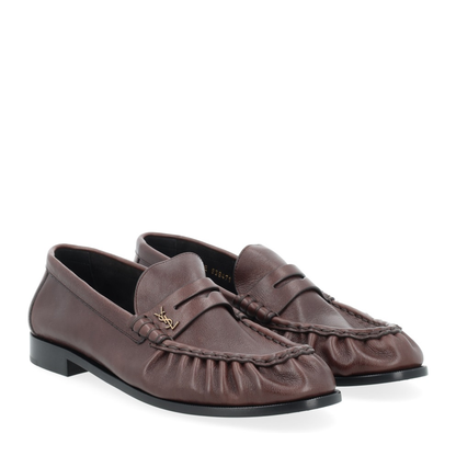 MAYFEYR - Saint Laurent - Loafer Supple In Matte Leather In Brown - 83947125VAA2128