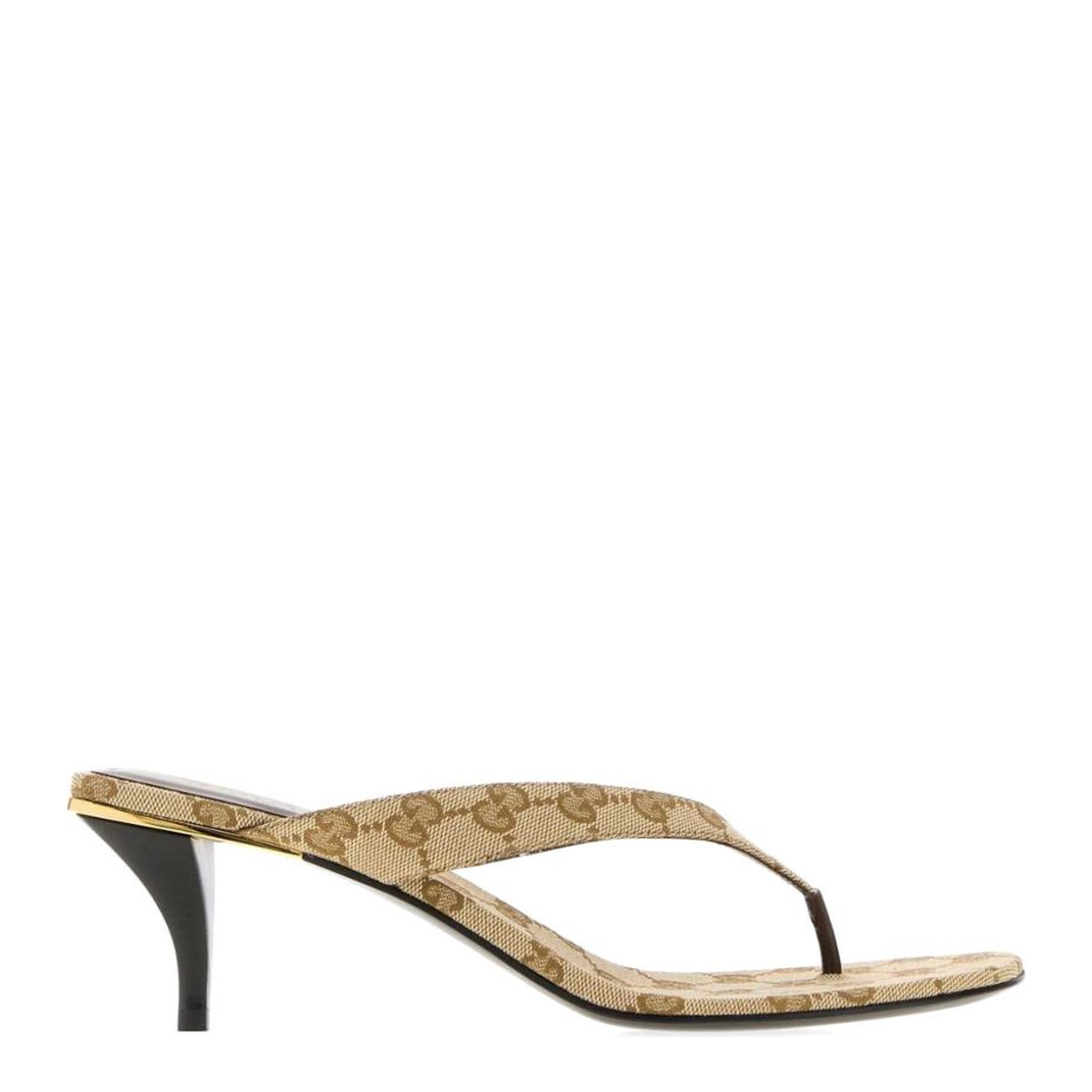 MAYFEYR - Gucci - Vittoria Thong In Sand And Brown Gg Canvas - 870786FAF3Z9642