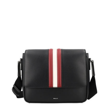 Mythos Recycled Bovine Leather Crossbody Bag - Black