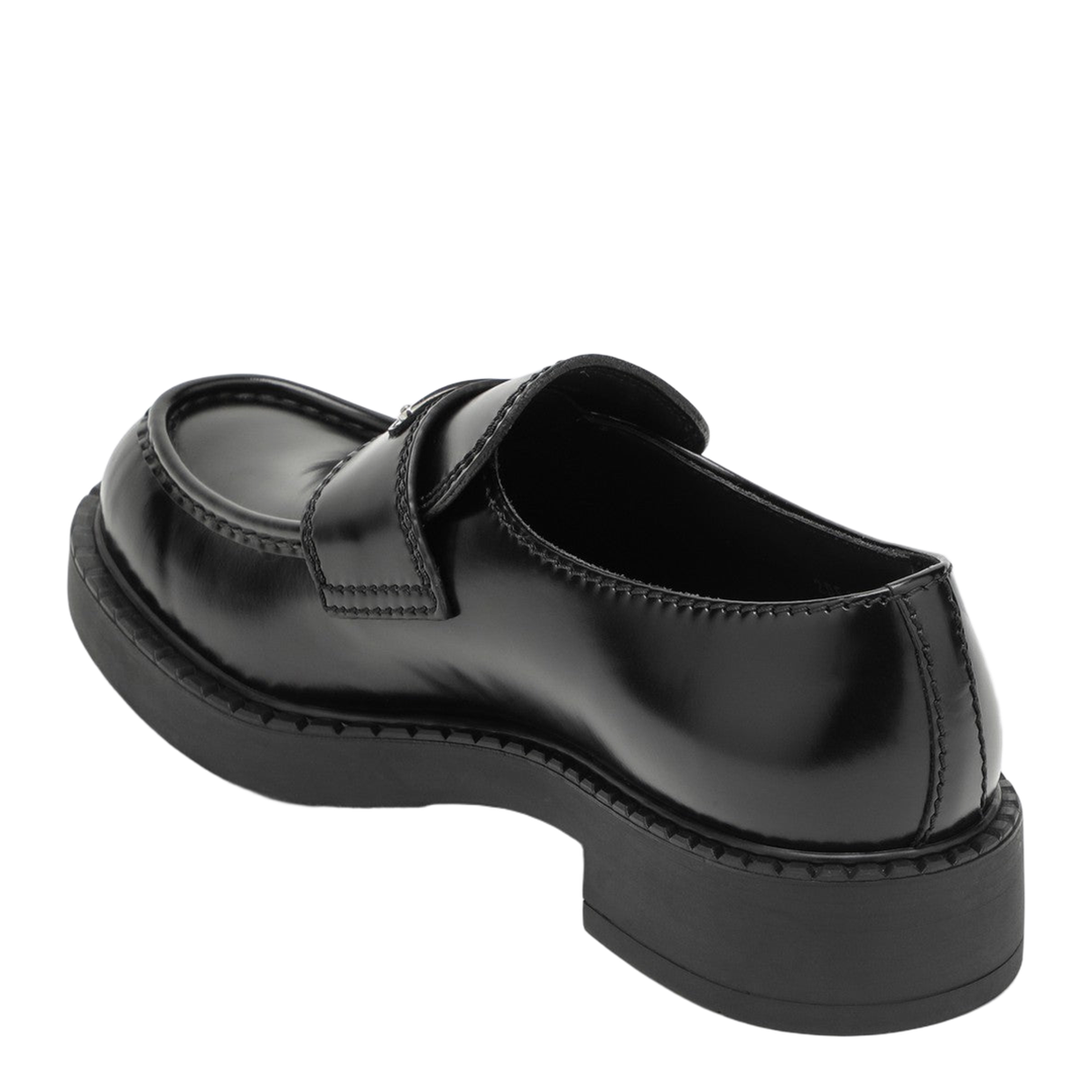 Chocolate Moccasin in Black Patent Leather