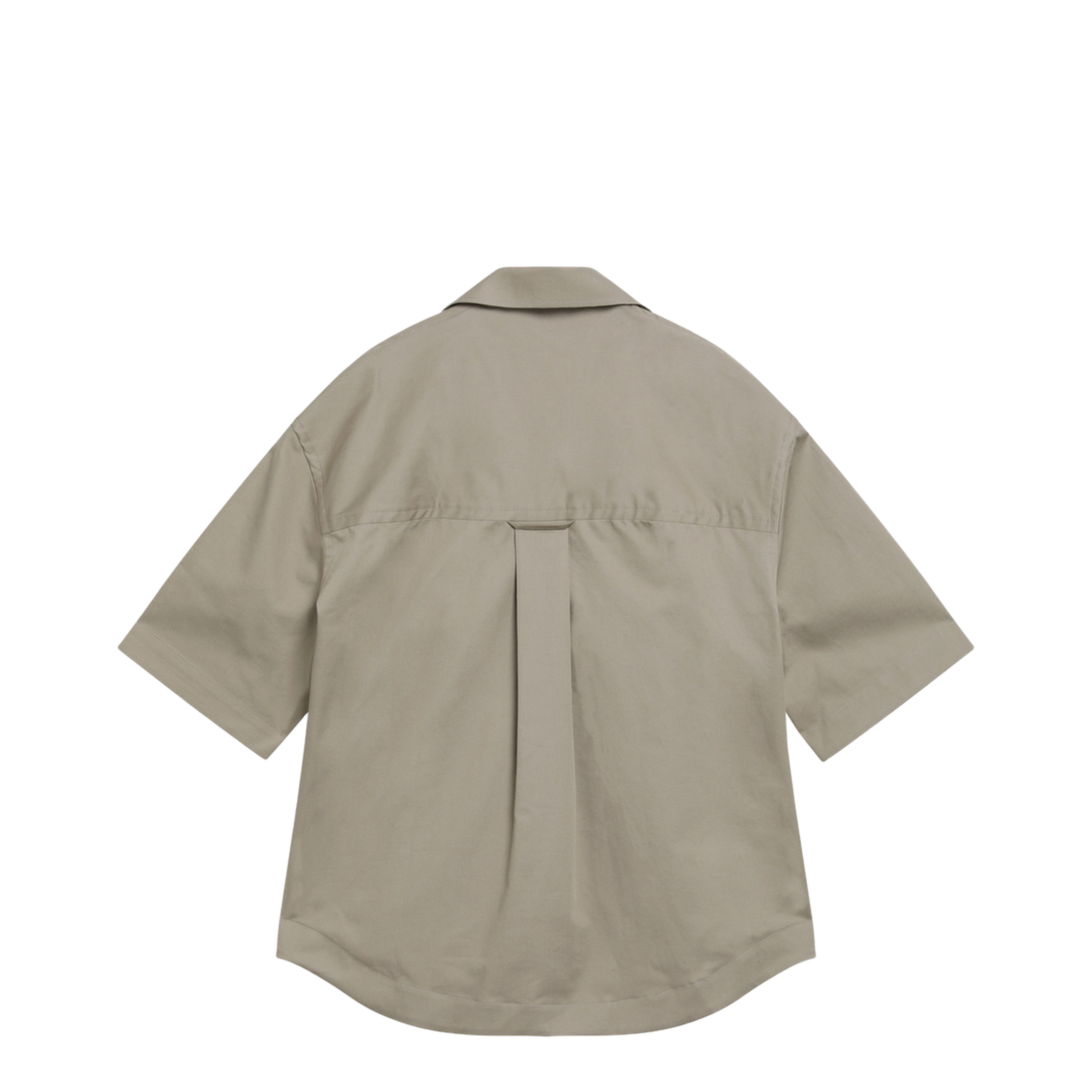 MAYFEYR - Ami Paris - Beige Cotton Short Sleeve Camp Collar Wide Shirt - USH811CO0214A036