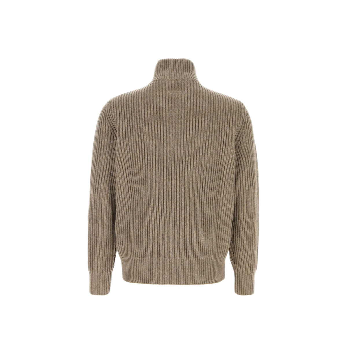Beige Mélange Wool Cardigan