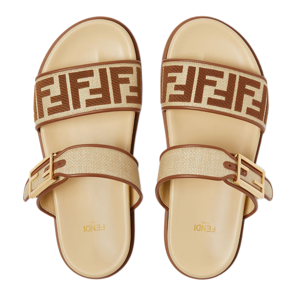 Slide Feel In Rafia Beige