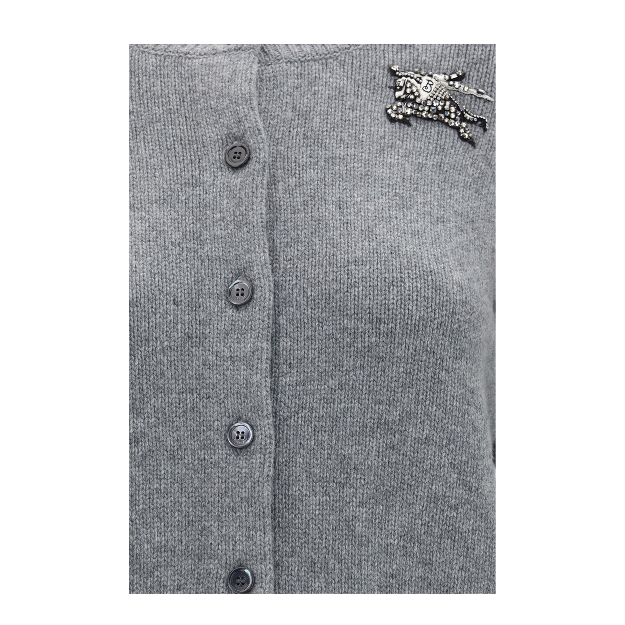 MAYFEYR - Burberry - Wool And Cashmere Equestrian Knight Logo Cardigan - 8132458