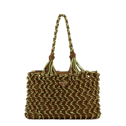 Two-tone mesh shopping bag