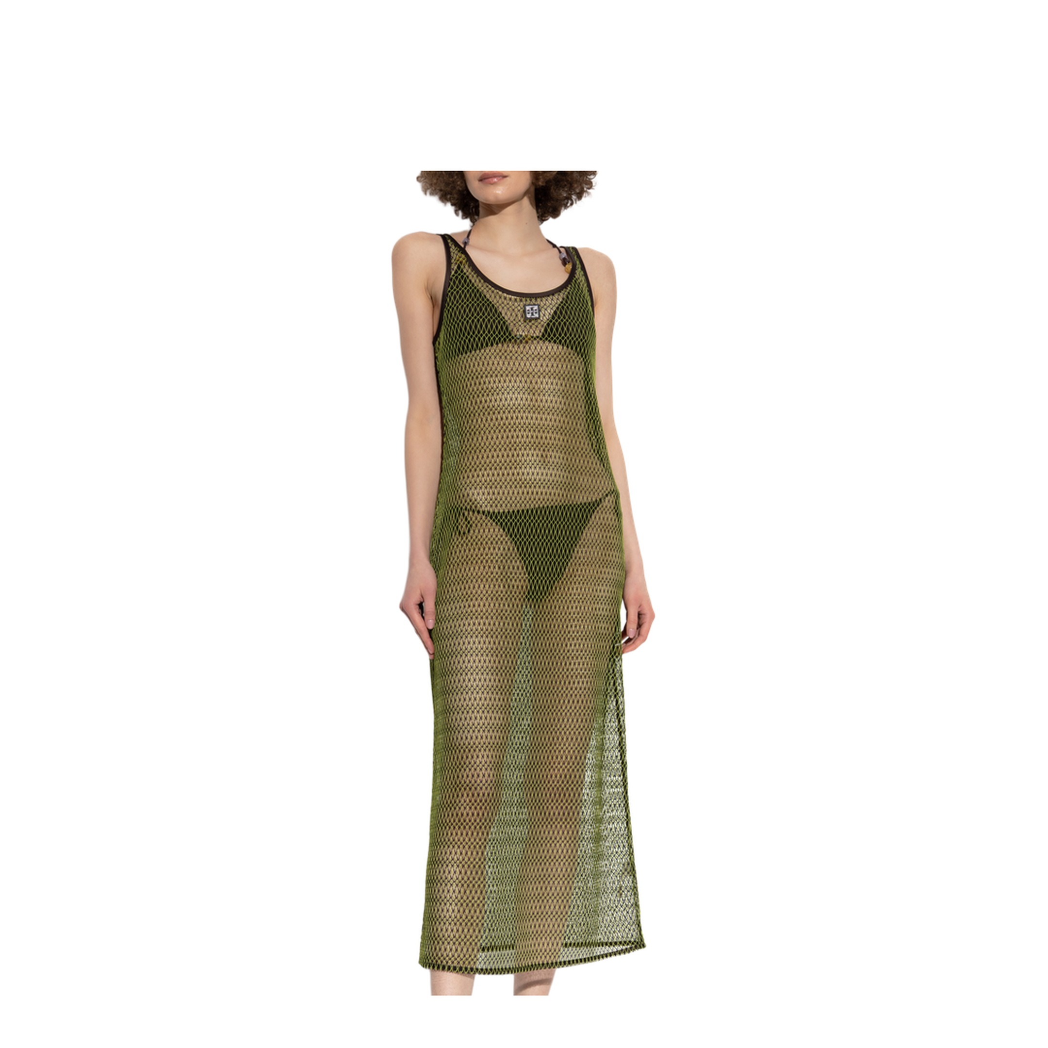 Transparent Dress with Spaghetti Straps