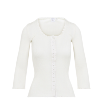 Fitted Cotton Silk Jersey Top