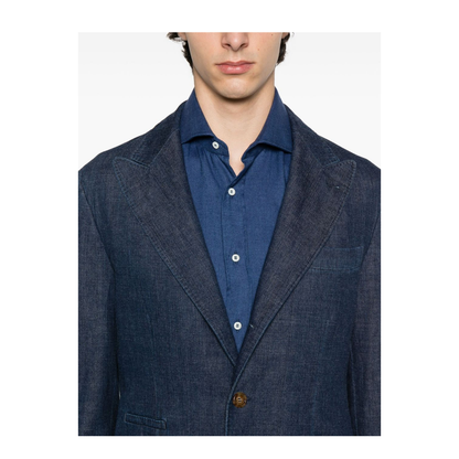 Denim Single-Breasted Jacket