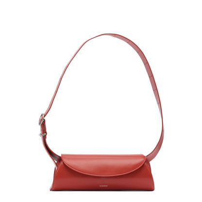 Cannolo Small Calf Leather Shoulder Bag - Red