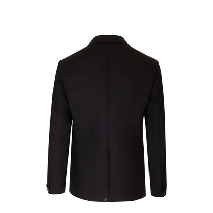 Single-Breasted Tailored Blazer Jacket Black