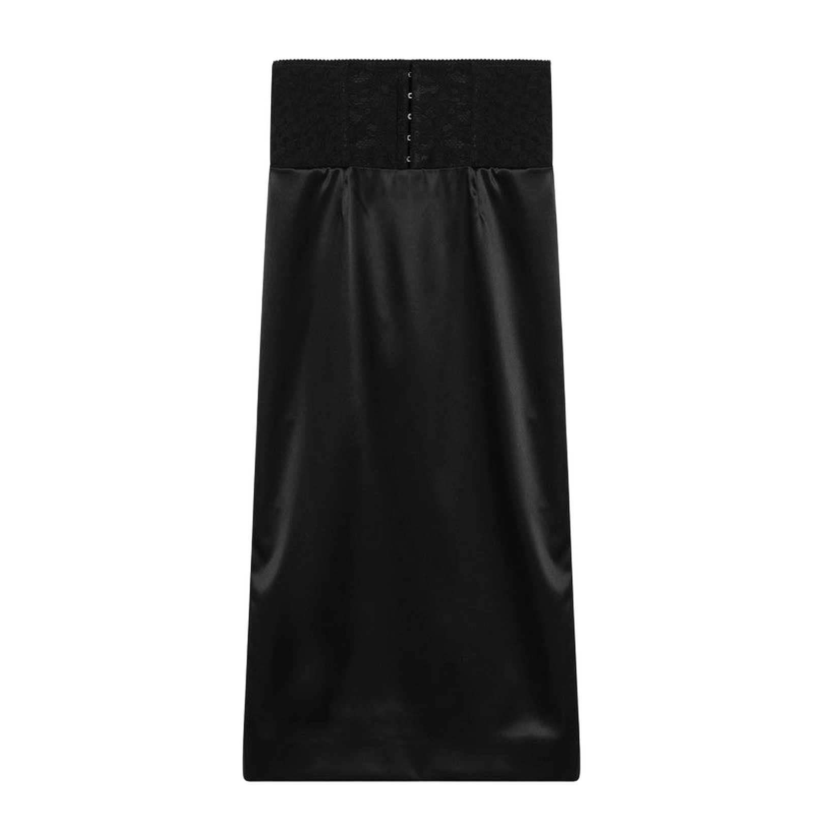 Black Midi Skirt with Corset Belt