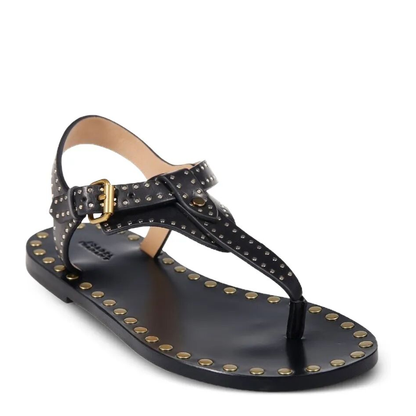 MAYFEYR - Isabel Marant - Joonya Studded Flat Sandals - SD0272FAD1B01S