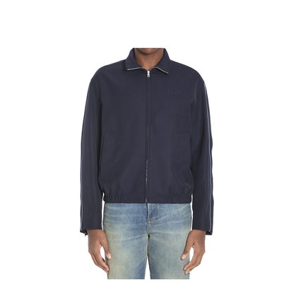 Black Polyester Blend Jacket