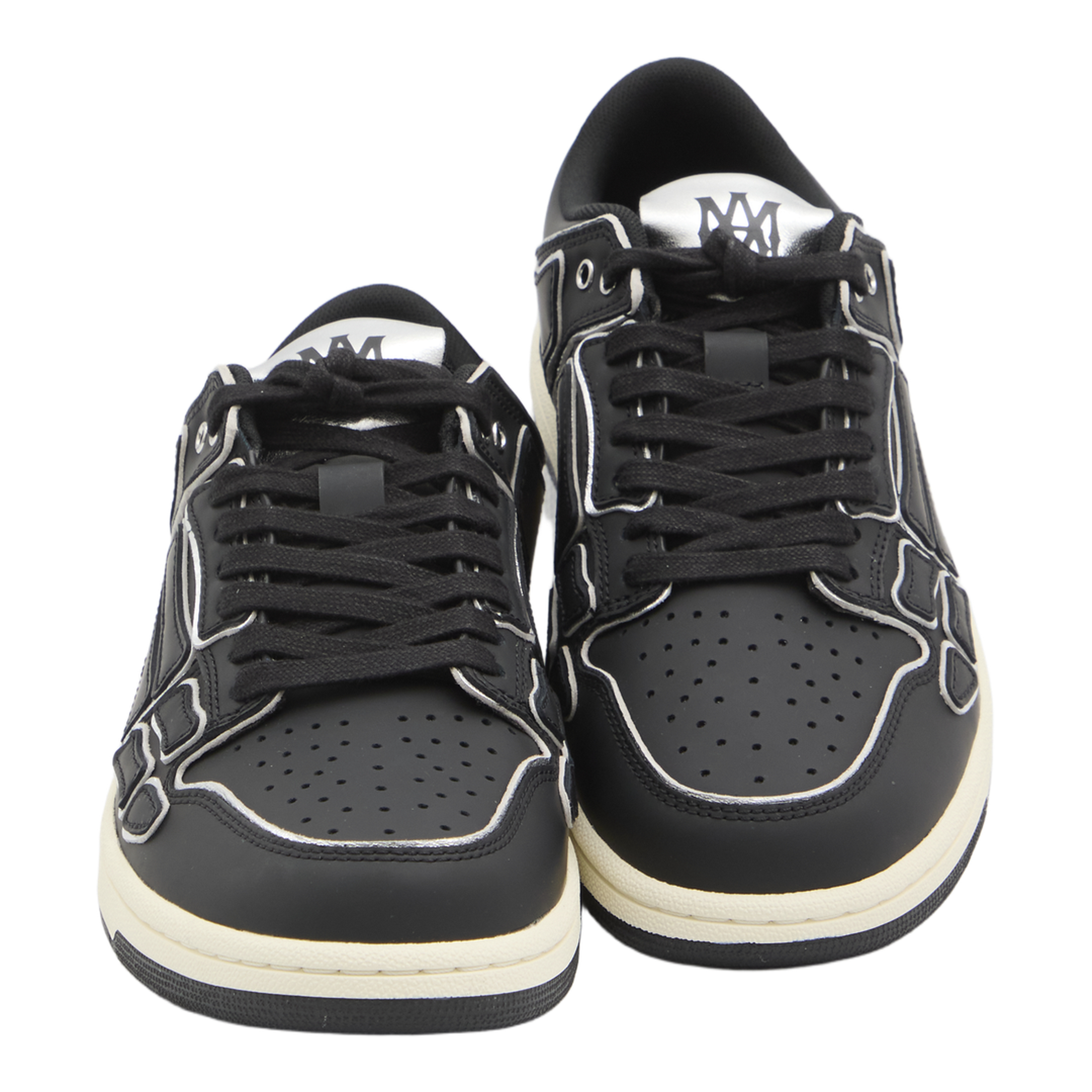 Skel Top Low Black Sneaker With Logo Patch
