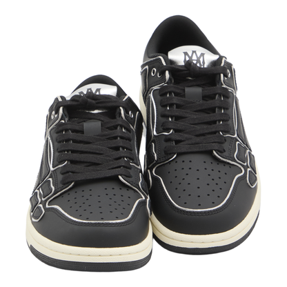Skel Top Low Black Sneaker With Logo Patch