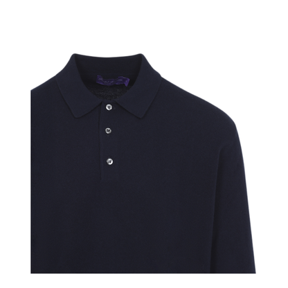 MAYFEYR - RALPH LAUREN PURPLE LABEL - Long Sleeve Knit Polo - 790P22444002CLASSIC