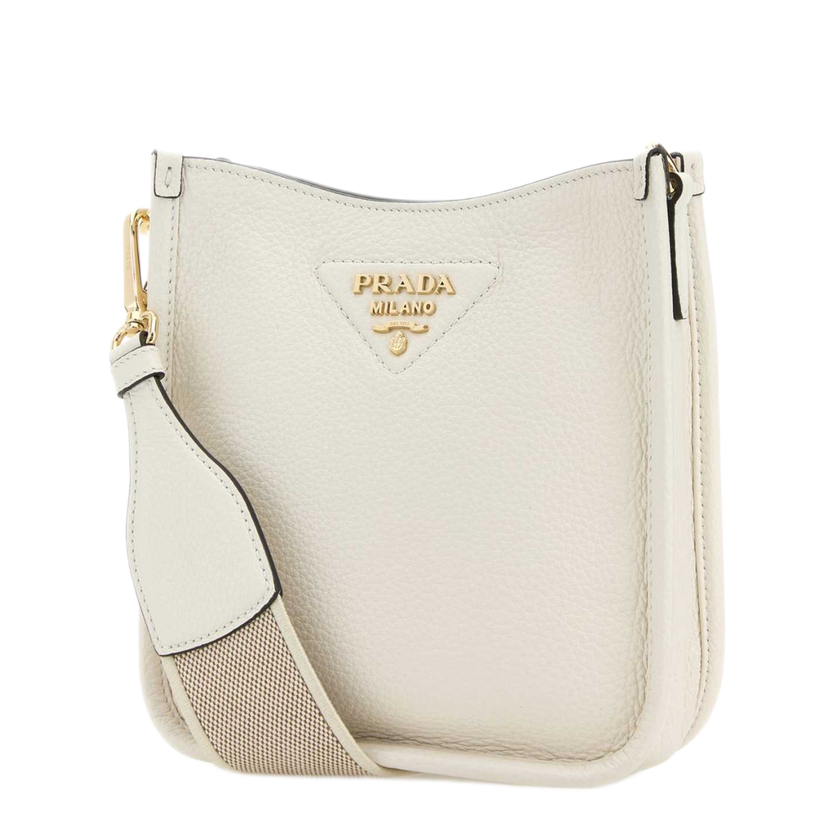 MAYFEYR - Prada - White Leather Crossbody Bag - 1BH191V7NO2DKVF02EU