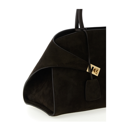 Hug Handbag in Printed Suede
