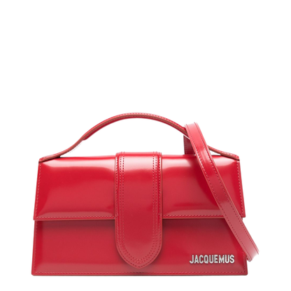 The Large Bambino Leather Top-Handle Bag - Rosso