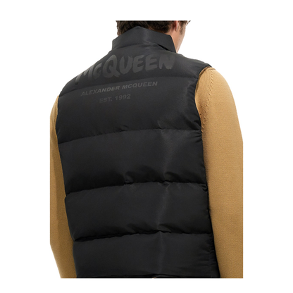 Graffiti Logo Print Down Vest