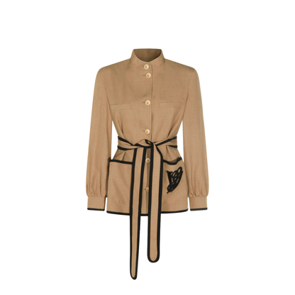 Caban Embroidered Logo Jacket