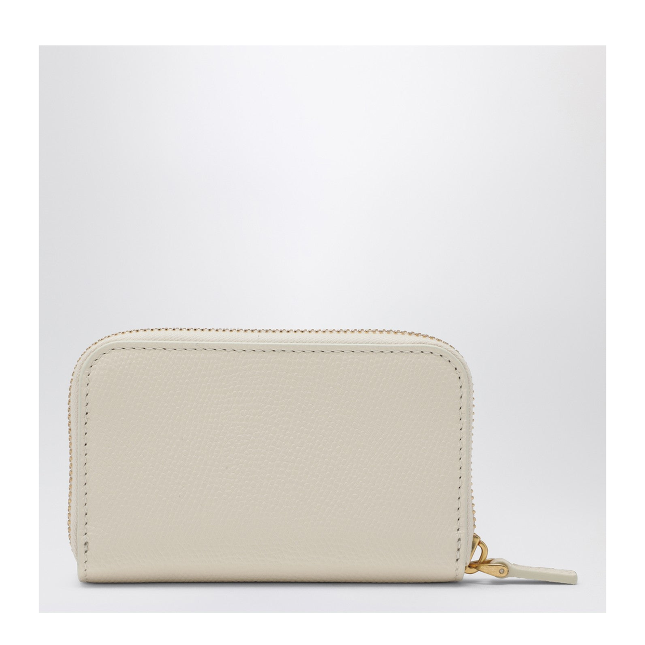 VLogo Signature Mini Zip-Around Wallet In Ivory (I16)