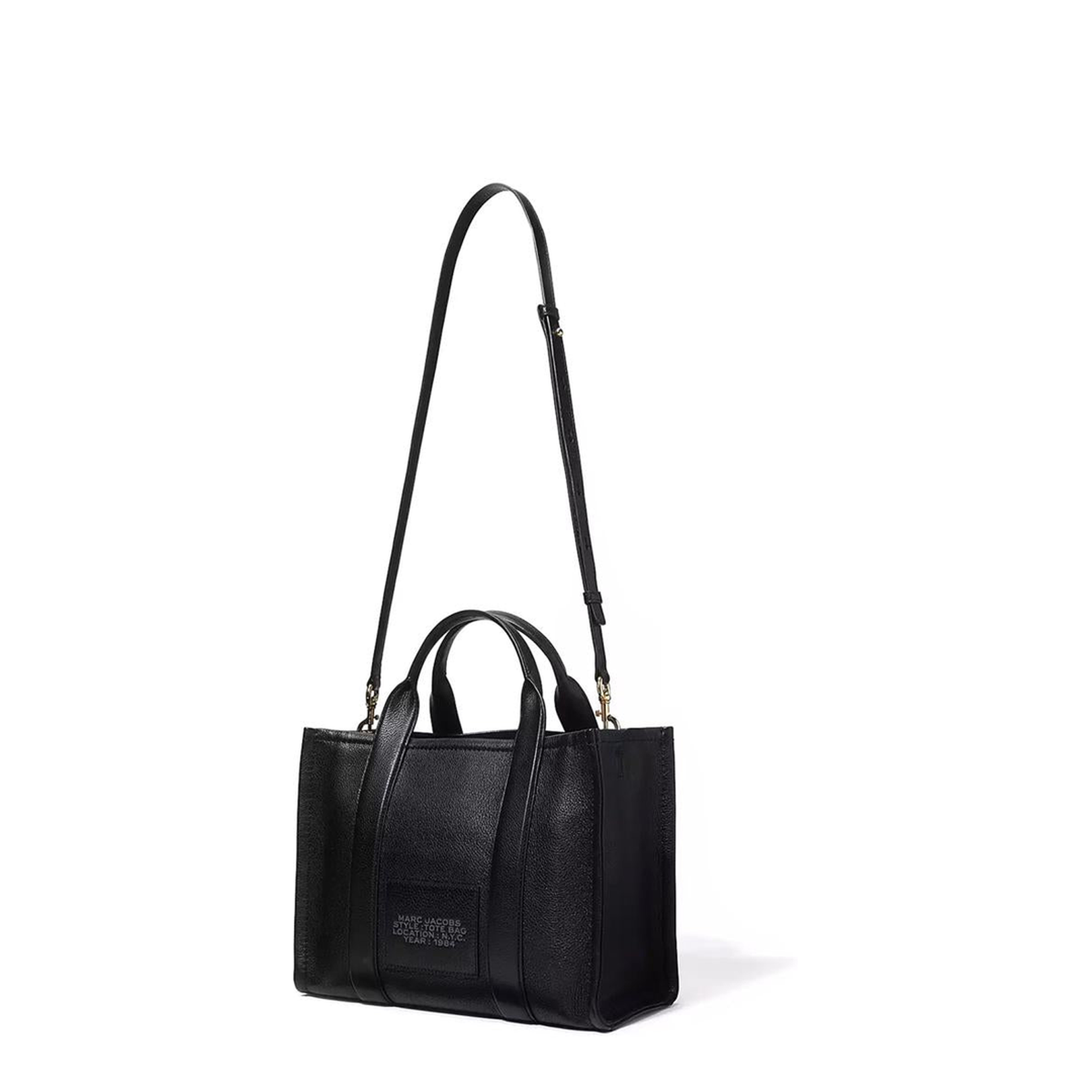 Medium Tote in Black Leather