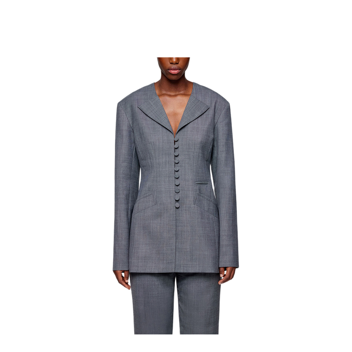 Blazer In Grey Wool