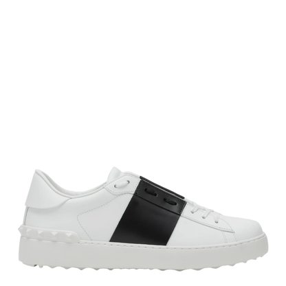 White and Black Open Sneakers