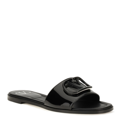 MAYFEYR - Valentino - Vlogo Patent Leather Slide Sandals - 9W2S0BD5DUW0NO