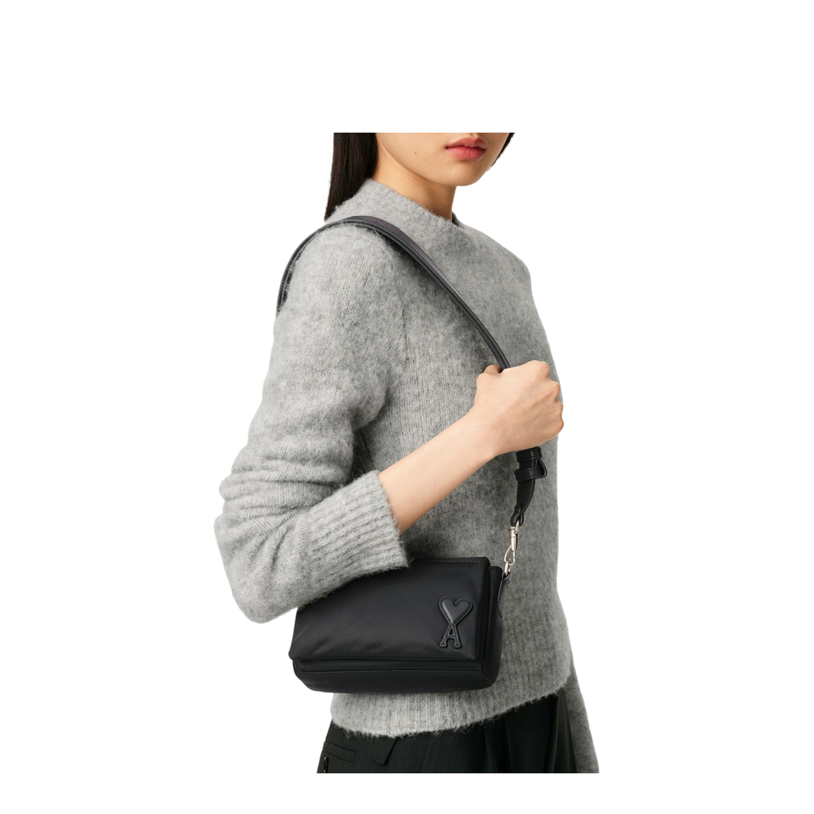 Black Nylon Canvas Lunch Box Bag