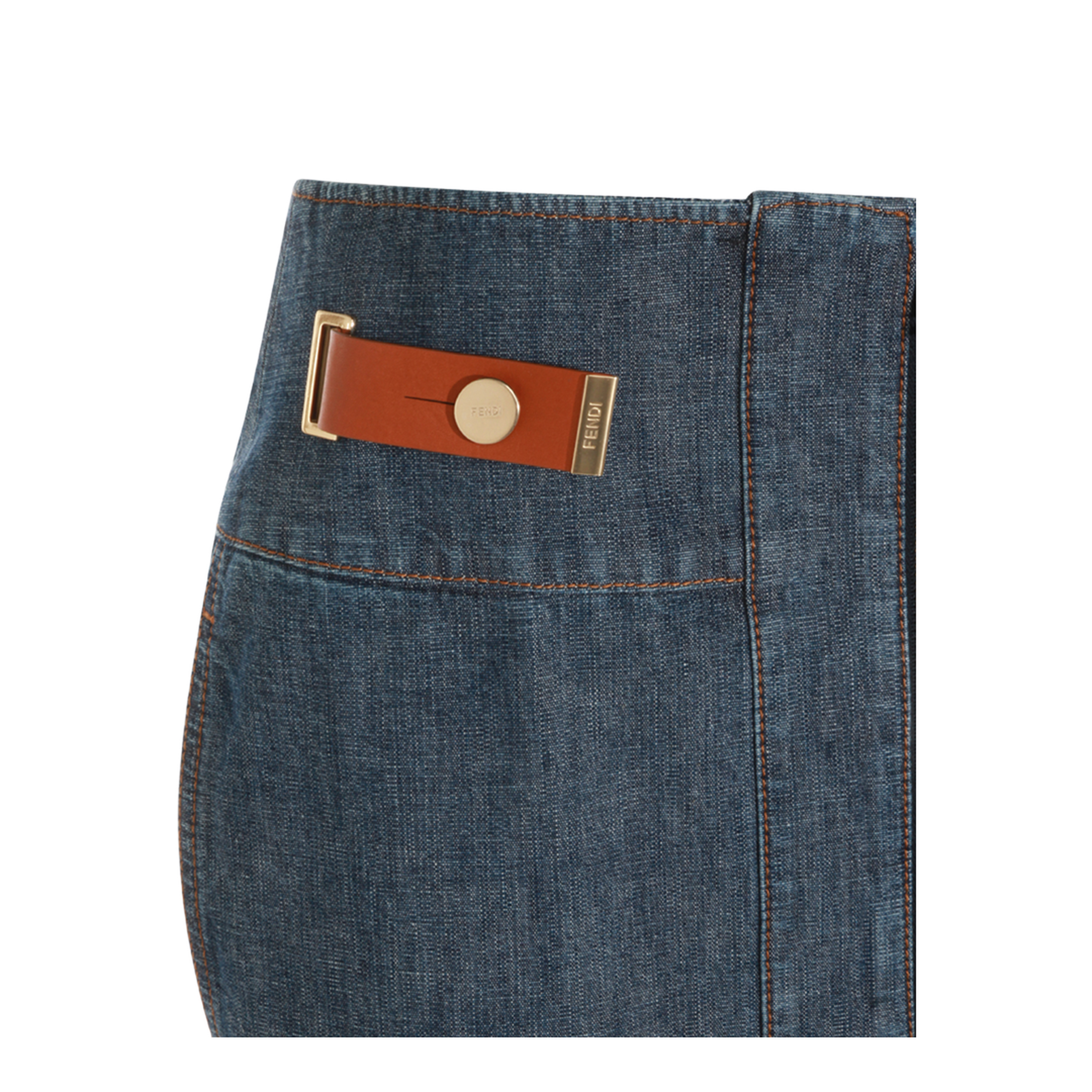 MAYFEYR - Fendi - Denim Skirt Denim Blue - FLQ609AW8HF0QB0