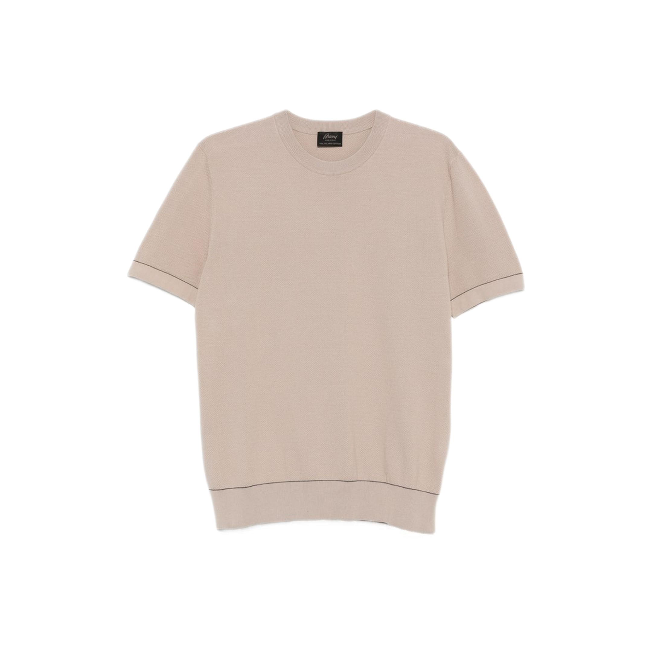 MAYFEYR - Brioni - Beige Piquet Cotton T Shirt - UMR00LP0K159541