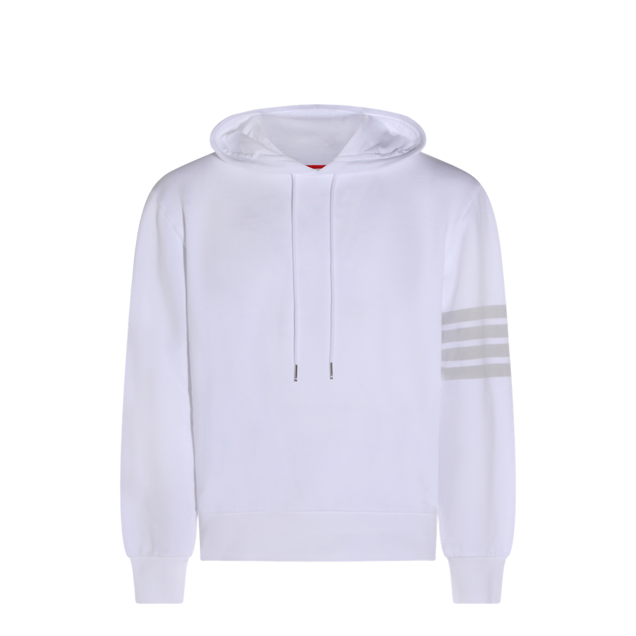 Long Sleeve Hoodie Pullover With Overdyed 4 Bar In Solid Loopback