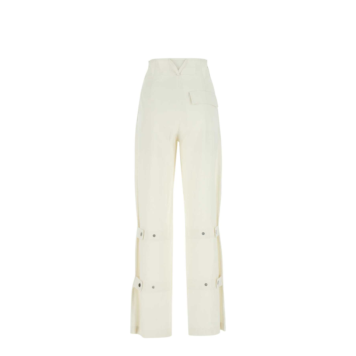 MAYFEYR - Bottega Veneta - Ivory Cotton Wide Leg Pant - 703117VA5Y02945