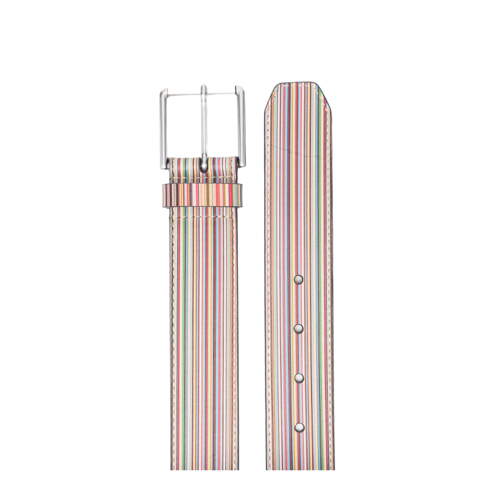 Striped Leather Belt