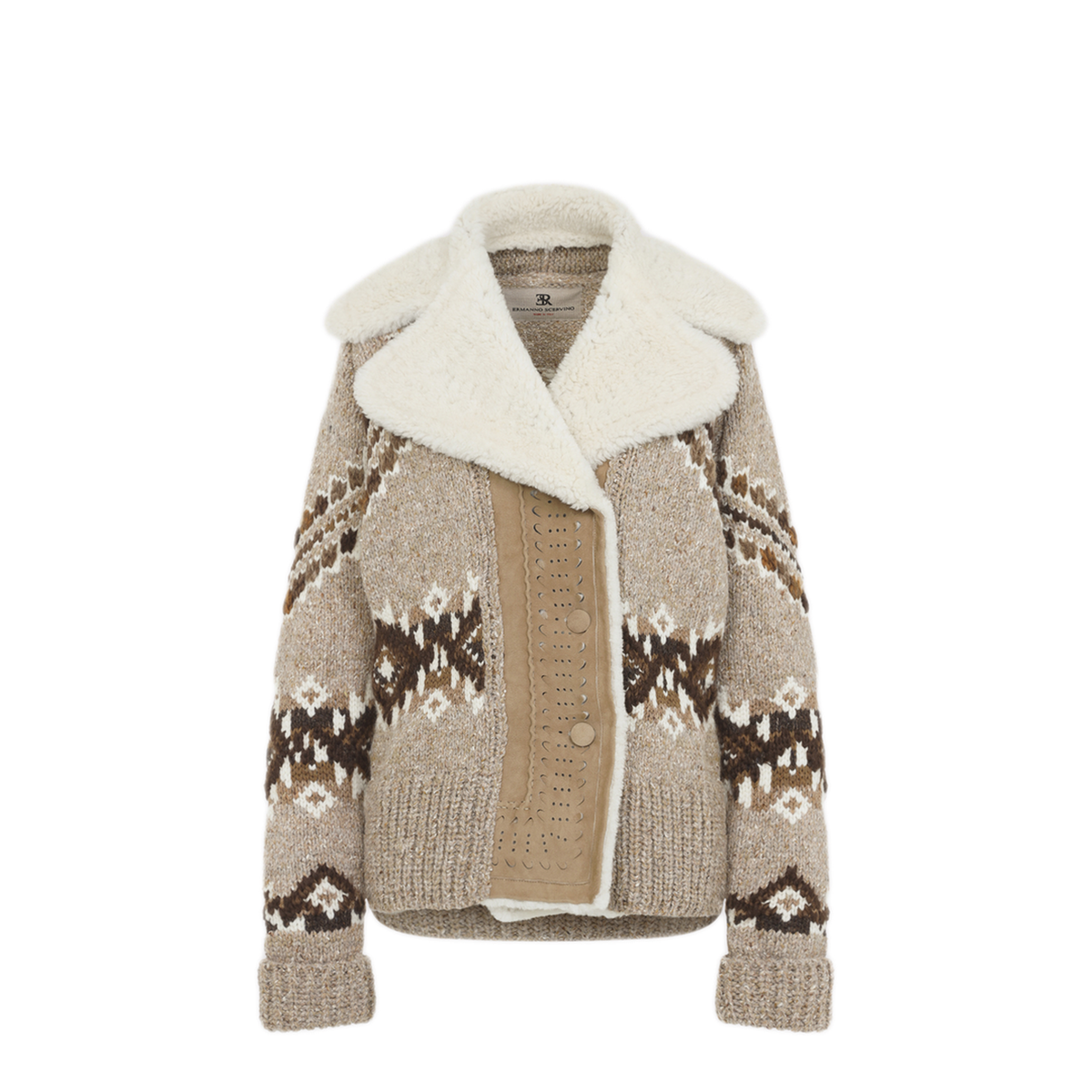 MAYFEYR - Ermanno Scervino - Melange Beige Cardi Coat - D495D307RSHQUBM4901