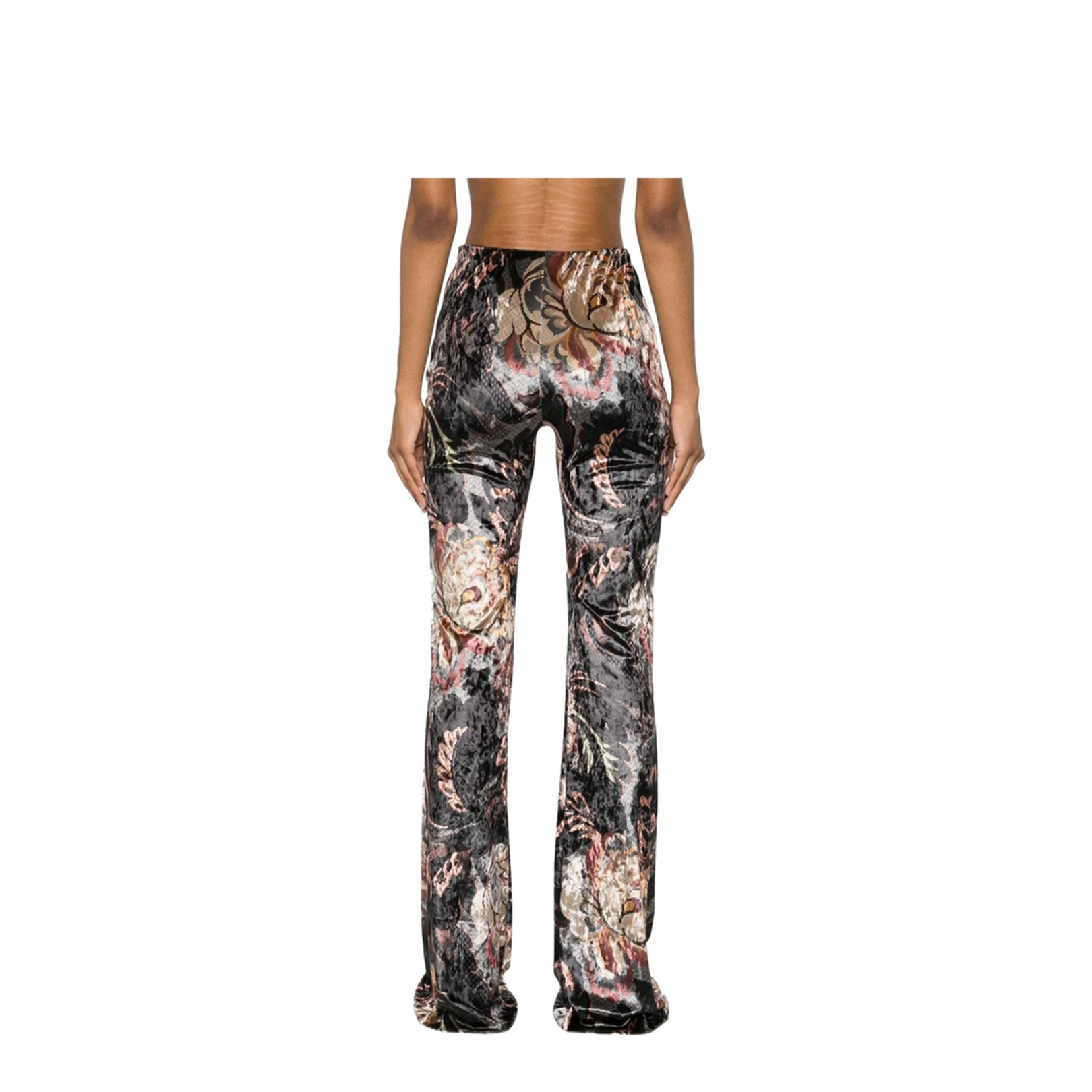 Floral Print Flared Trousers