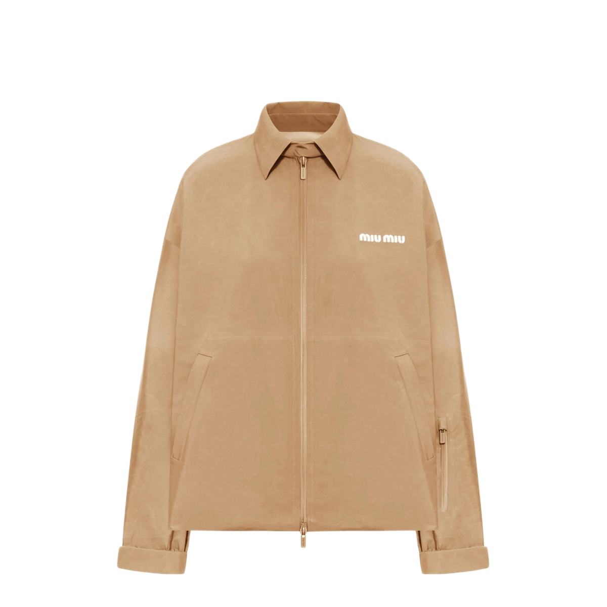 MAYFEYR - Miu Miu - Beige Tech Fabric Windbreaker - ML1373SOOO1V94F0065
