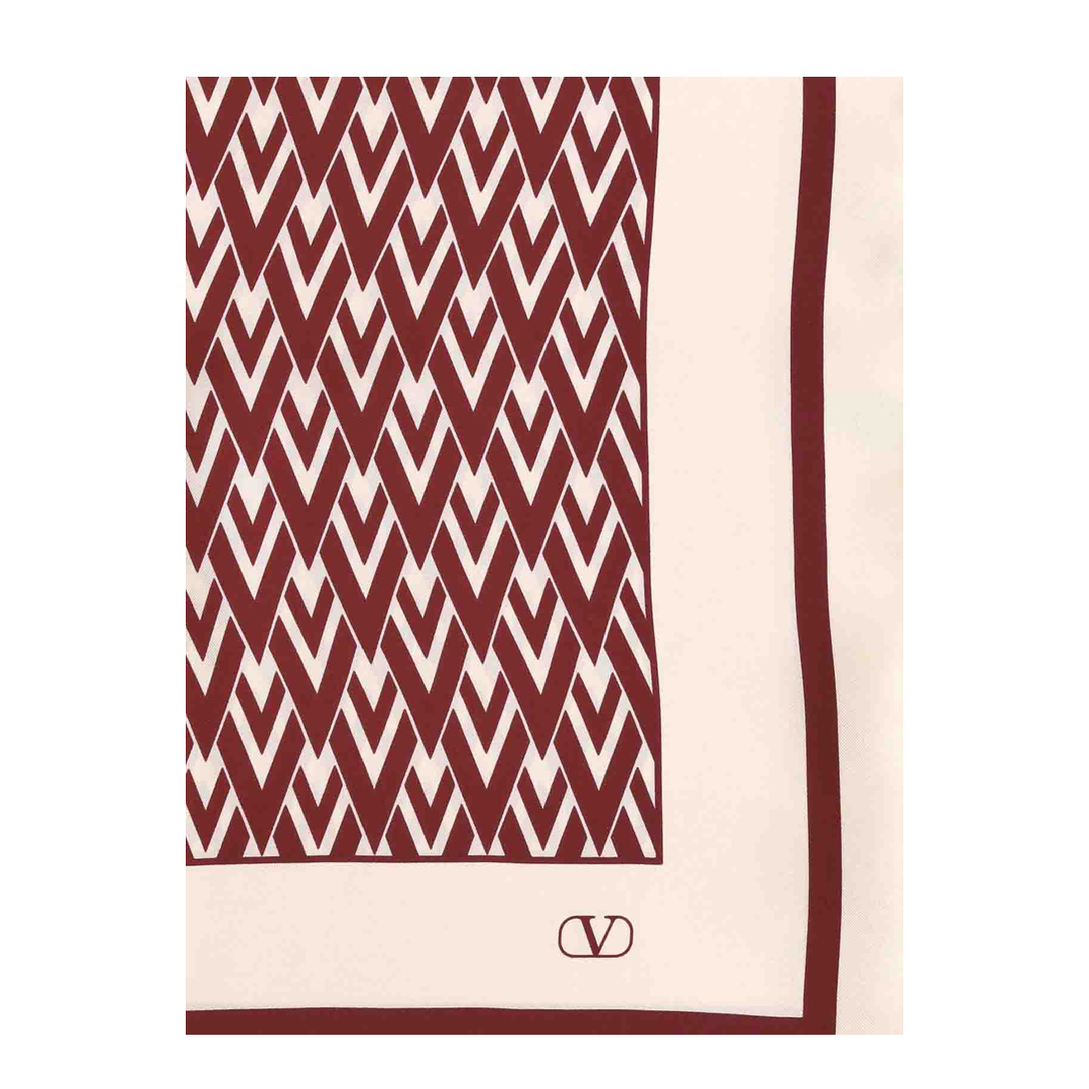 Geometric-Pattern Silk Scarf