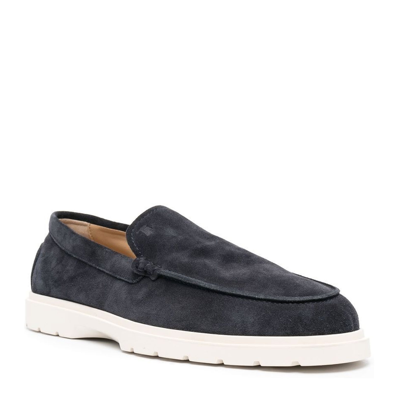 Flat Shoes in Blue Suede