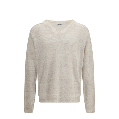 MAYFEYR - Our Legacy - Rue V-Neck Soft Cyclone Linen Sweater - M2263RS