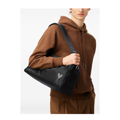 Black Nylon Canvas Large Marcel Backpack