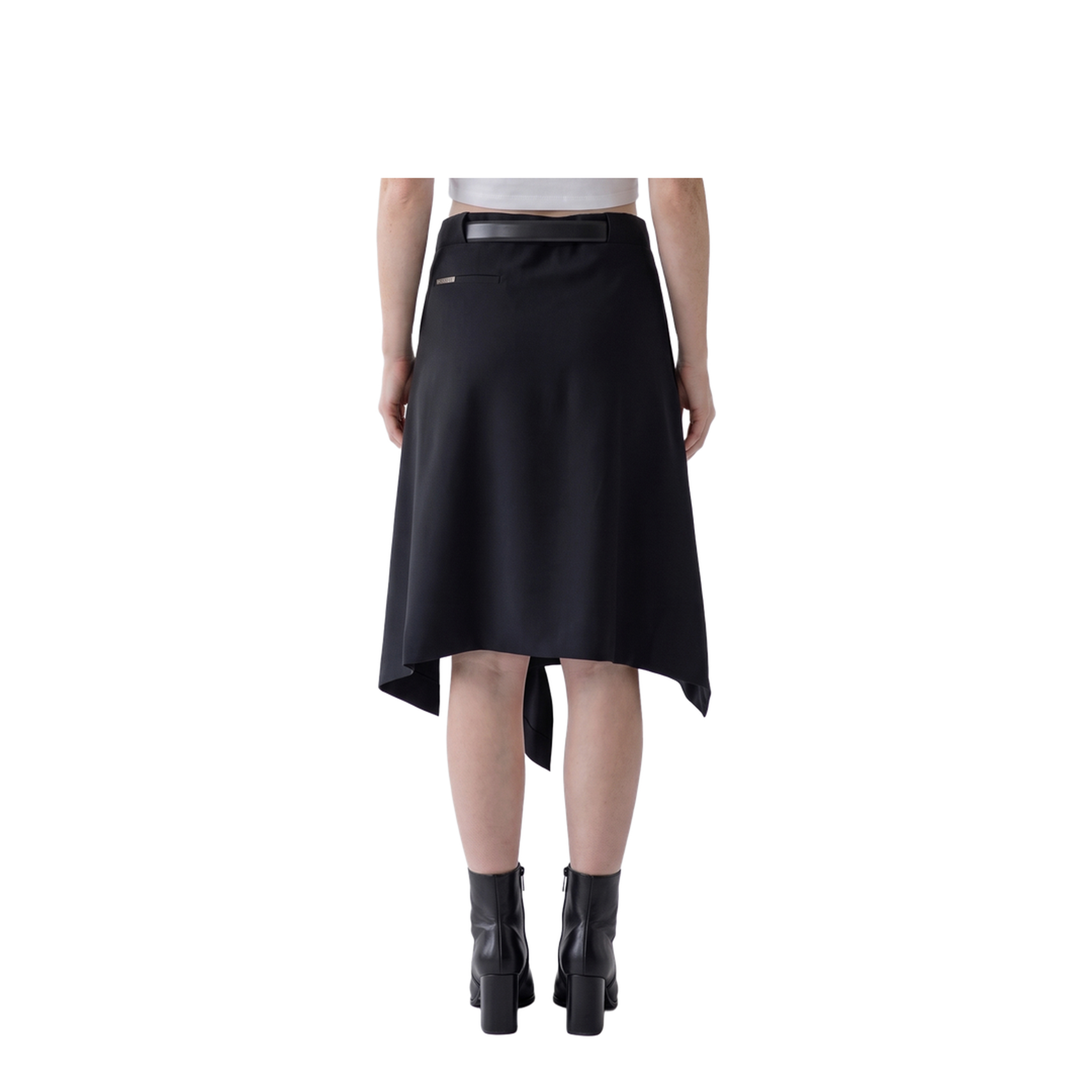 MAYFEYR - The Attico - Asymmetric Midi Skirt With Belt - 261WCS00313065AA100