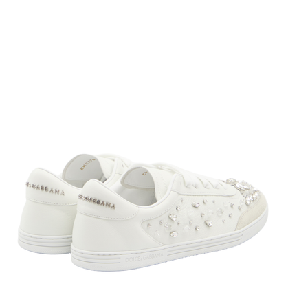 Sneakers embellished with rhinestones