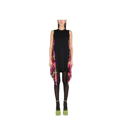 Orchid Logo Dress In Black