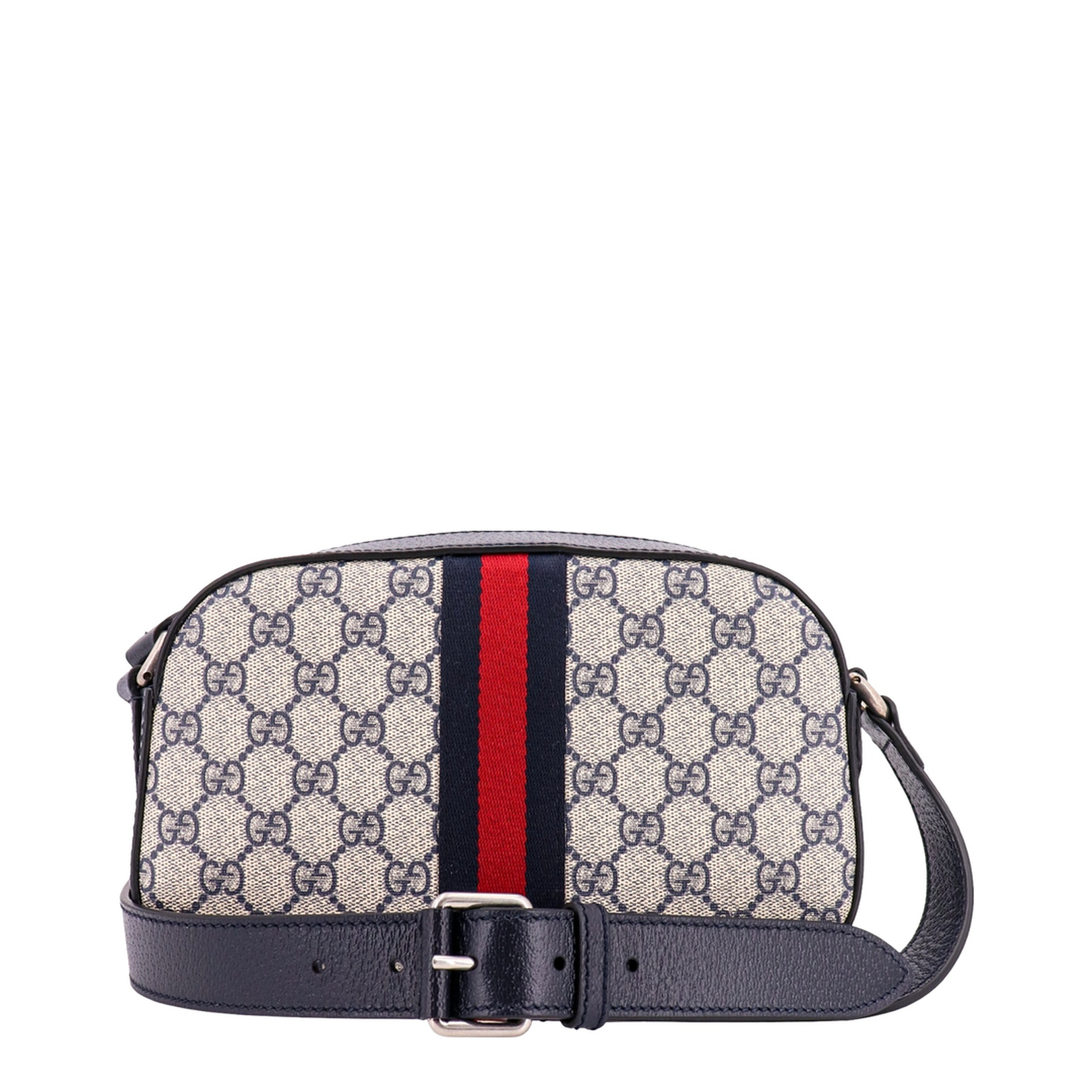 Ophidia Small Canvas Crossbody Bag - Gray