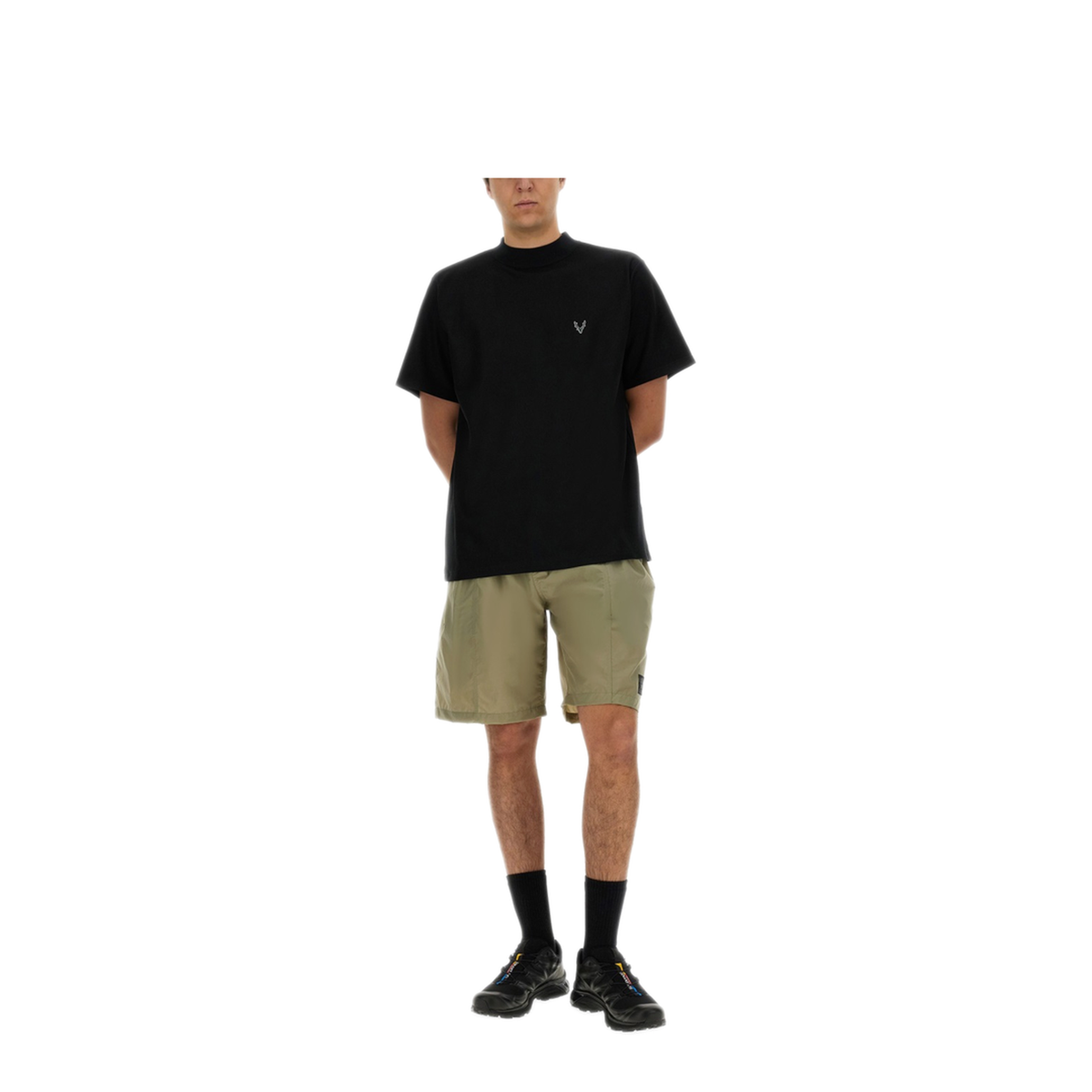 MAYFEYR - SOUTH2 WEST8 - Nylon Bermuda Shorts - OT481AGREYBEIGE
