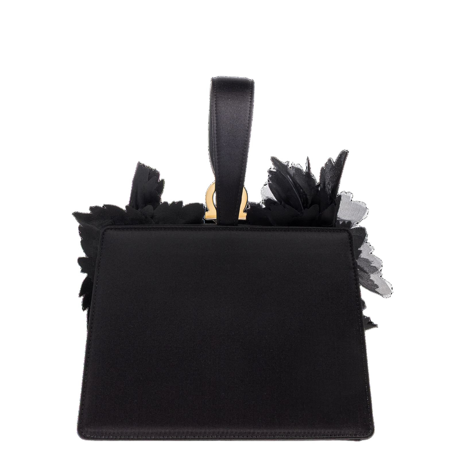 Handbag with Floral Appliqués